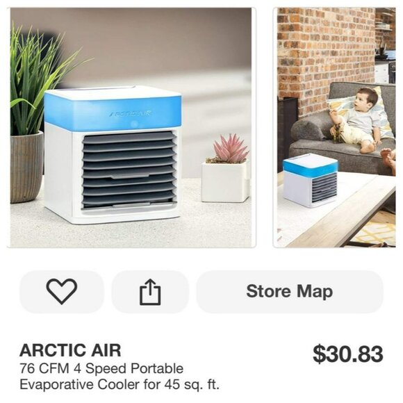 Arctic Air Pure Chill 2.0 Portable Evaporative Air Cooler W/ 4 Speed Control - Picture 3 of 3